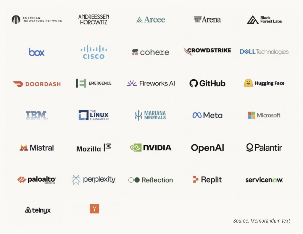Open Weights and American AI Leadership memorandum signatories