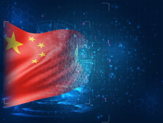 Chinese flag and AI